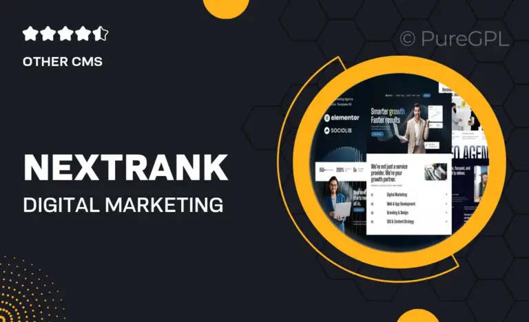 nextrank digital marketing agency elementor template kit