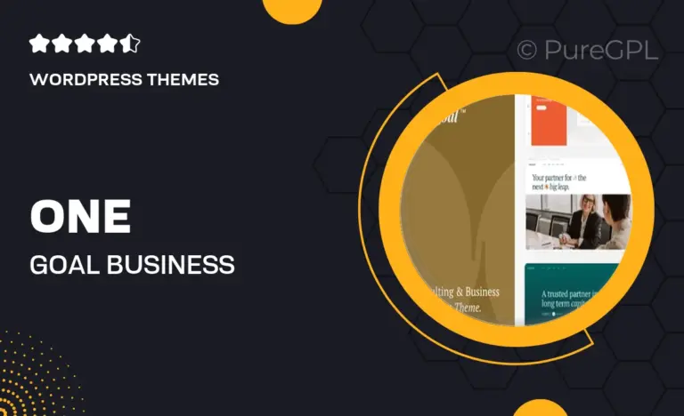 one goal business consulting wordpress theme