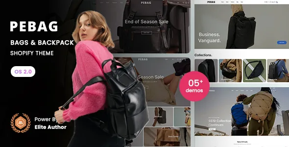 pebag bags backpack store shopify 20 theme