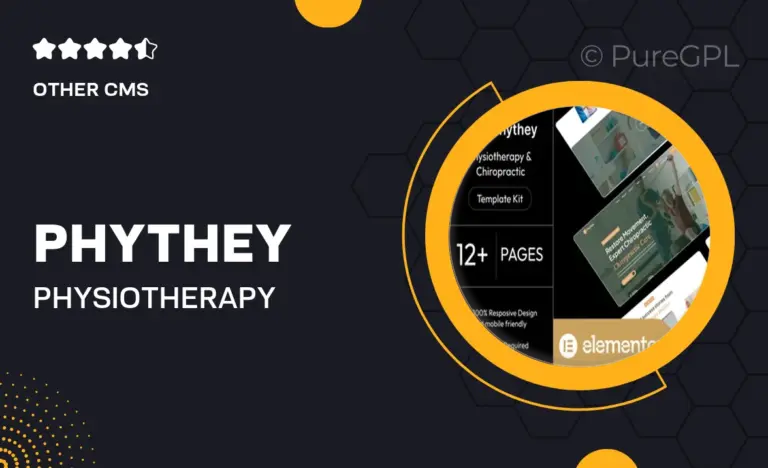 phythey physiotherapy chiropractic elementor template kit