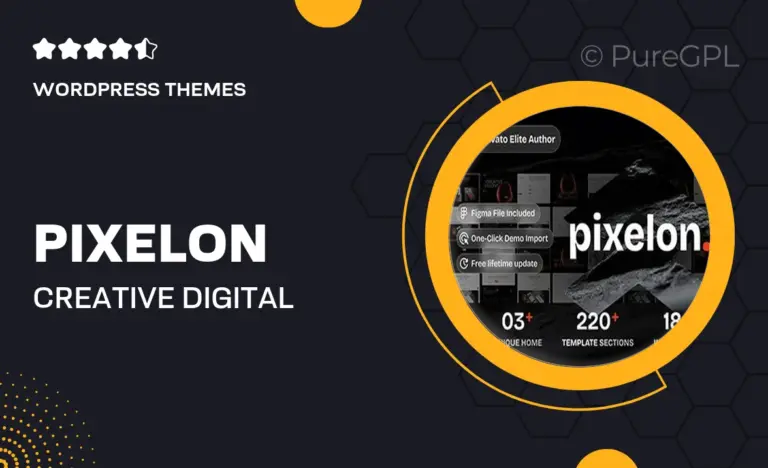 pixelon creative digital portfolio wordpress theme
