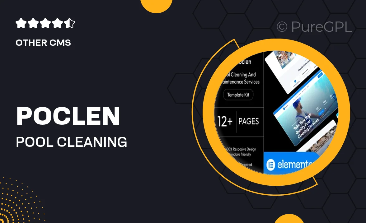 Poclen – Pool Cleaning & Maintenance Services Elementor Template Kit