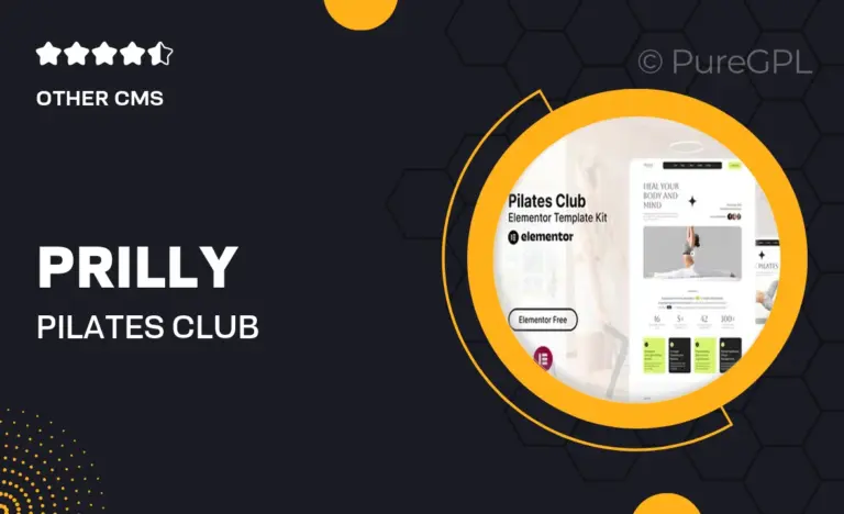 prilly pilates club elementor template kit