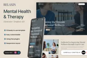 Relaxin – Mental Health & Therapy Elementor Template Kit