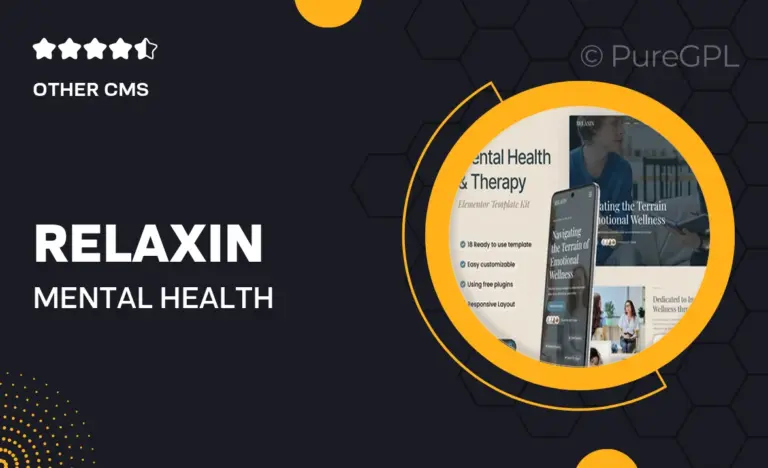 relaxin mental health therapy elementor template kit