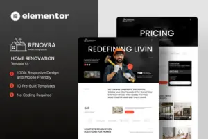 Renovra – Home Renovation Elementor Template Kit