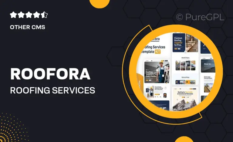 roofora roofing services elementor template kit