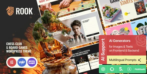 rook chess club board games wordpress theme 1
