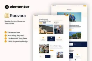 Roovara – Roofing Services Elementor Template Kit