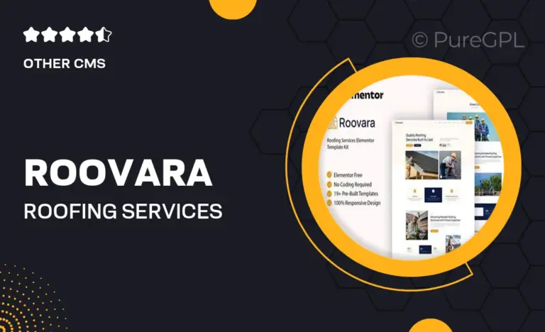 roovara roofing services elementor template kit