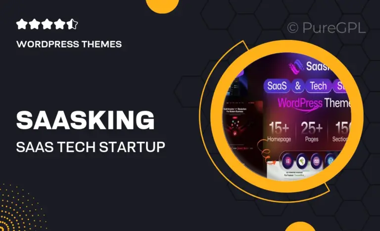 saasking saas tech startup wordpress