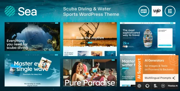 sea scuba diving water sports wordpress theme 1
