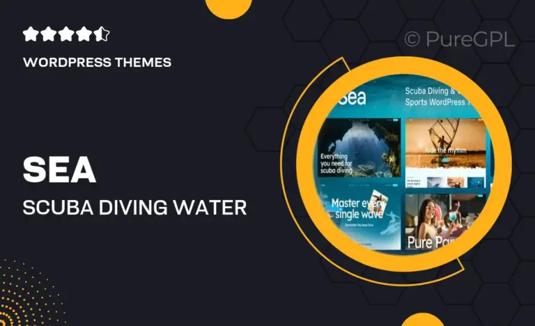 sea scuba diving water sports wordpress theme