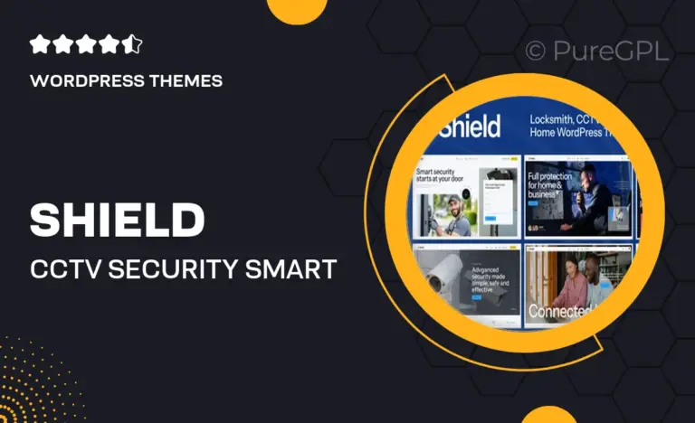 shield cctv security smart home wordpress theme