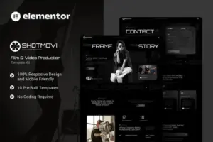 Shotmovi – Film & Video Production Elementor Template Kit