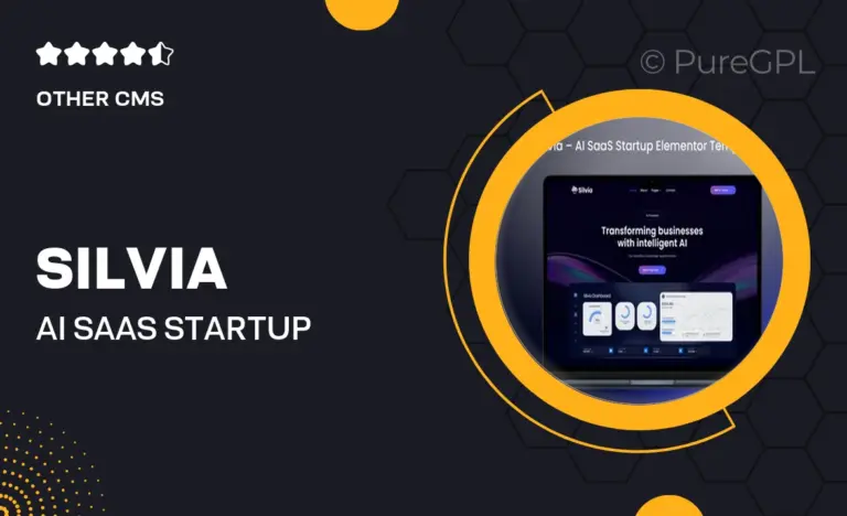 silvia ai saas startup elementor template kit