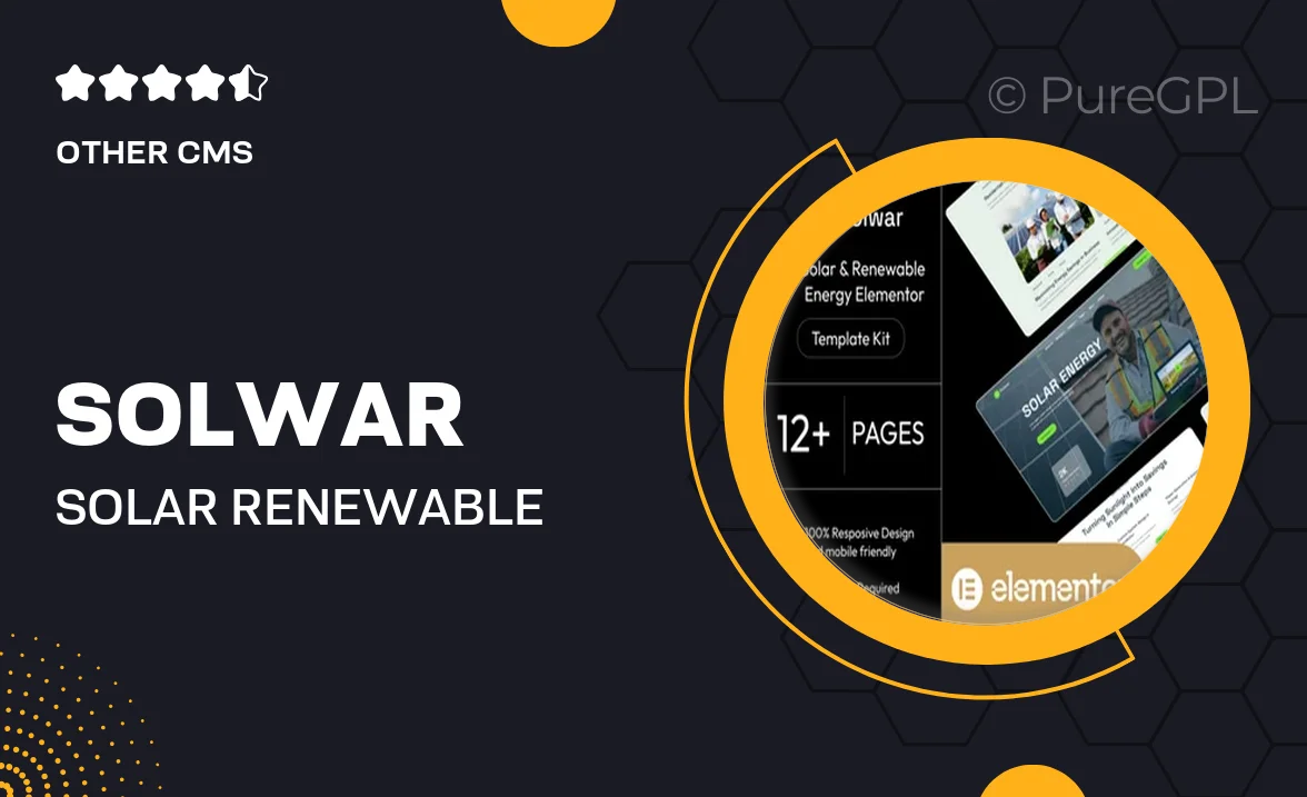 Solwar – Solar & Renewable Energy Elementor Template Kit