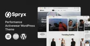 Spryx – Performance Activewear WordPress Theme