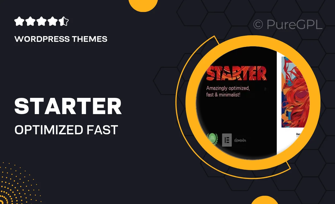 Starter – Optimized, fast & minimalist blog theme!