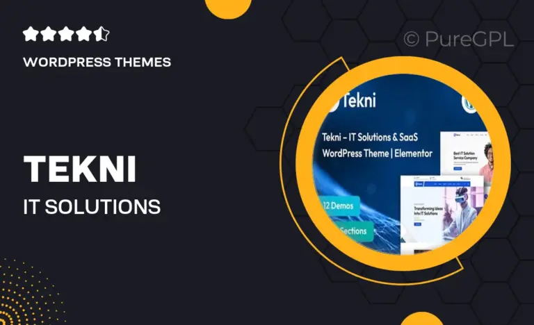 tekni it solutions technology wordpress theme