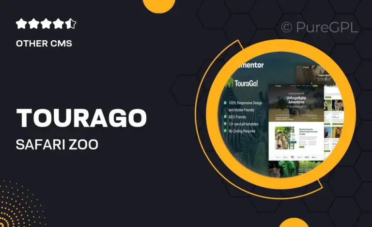 tourago safari zoo elementor pro template kit
