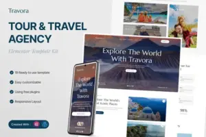 Travora – Tour & Travel Agency Elementor Template Kit