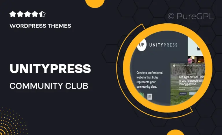 unitypress community club wordpress theme