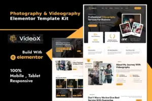 Videox – Photography & Videography Services Elementor Template Kit