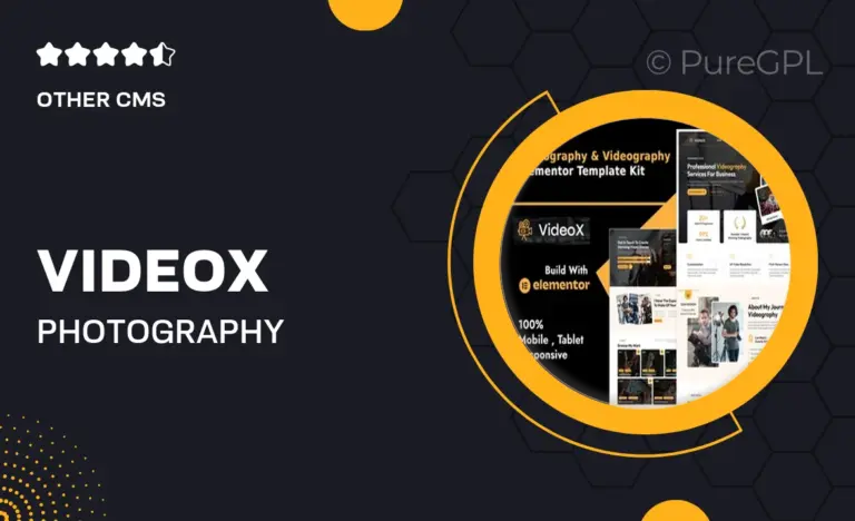 videox photography videography services elementor template kit