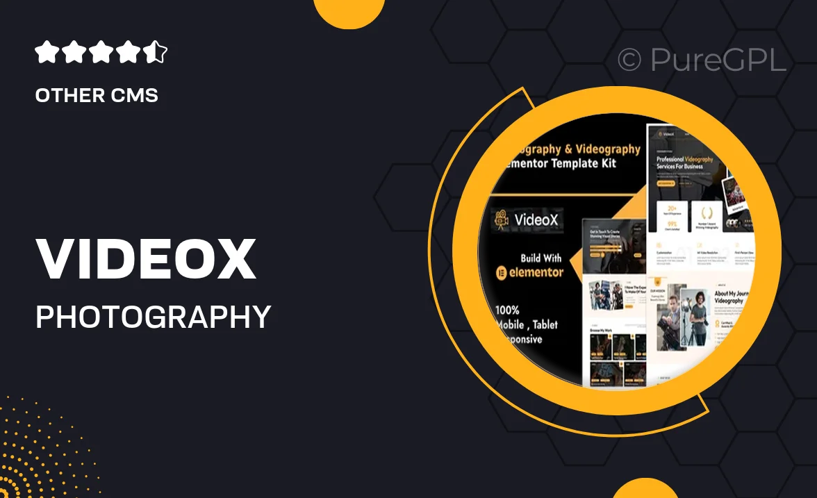 Videox – Photography & Videography Services Elementor Template Kit