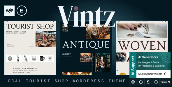 Vintz – Local Tourist Antique Shop WordPress Theme