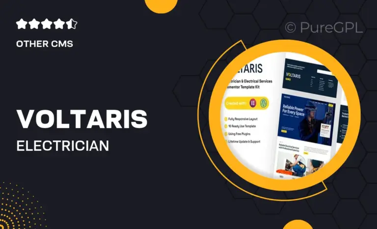 voltaris electrician electrical services elementor template kit