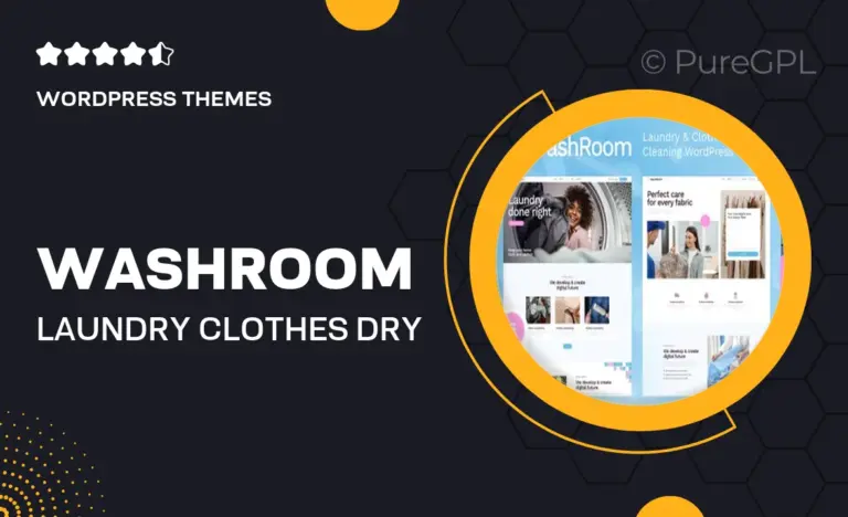 washroom laundry clothes dry cleaning wordpress theme