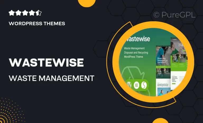 wastewise waste management disposal and recycling wordpress theme