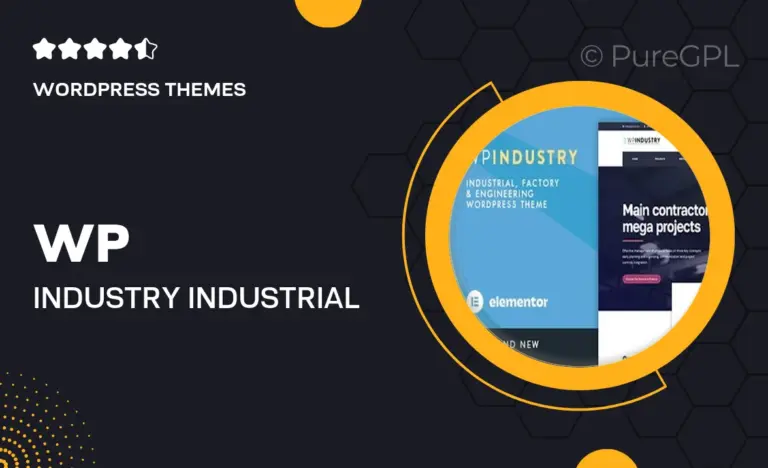 wp industry industrial wordpress theme