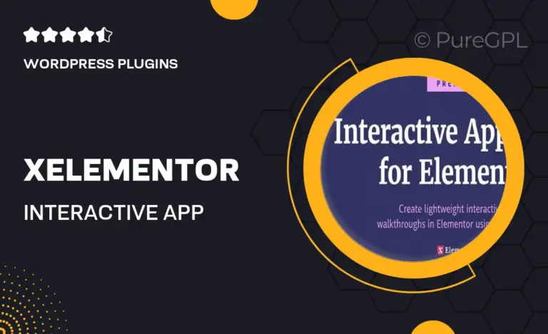 xelementor interactive app demo