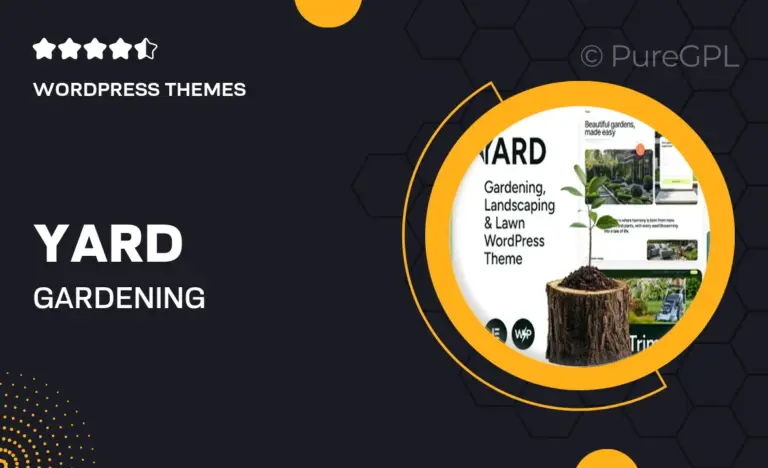 yard gardening landscaping lawn wordpress theme