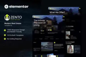 Zento – Modern Real Estate Elementor Template Kit