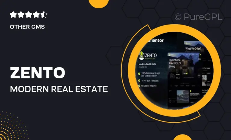 zento modern real estate elementor template kit