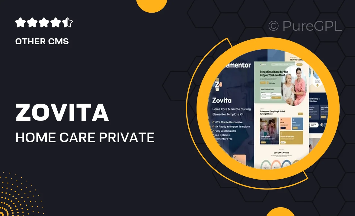 Zovita – Home Care & Private Nursing Elementor Template Kit