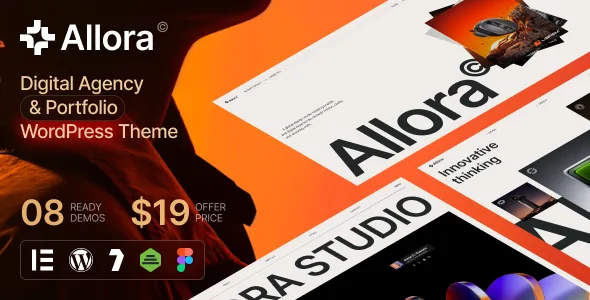 allora digital agency portfolio wordpress theme 1