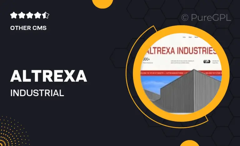 altrexa industrial manufacturing elementor template kit