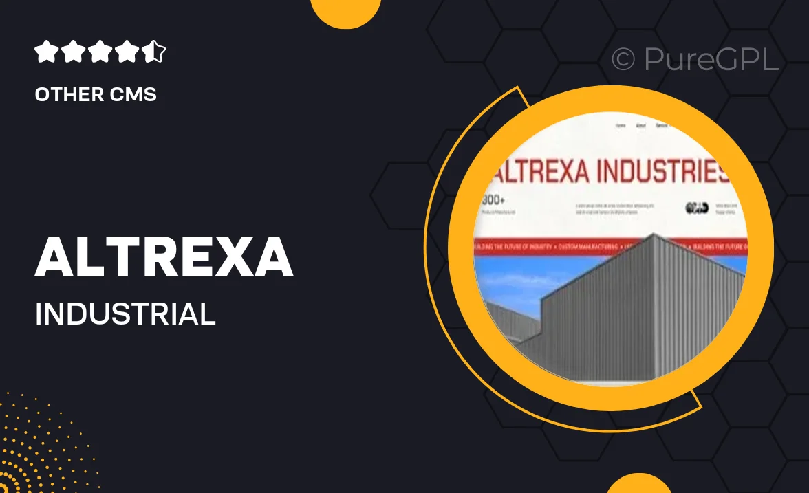 ALTREXA – Industrial & Manufacturing Elementor Template Kit