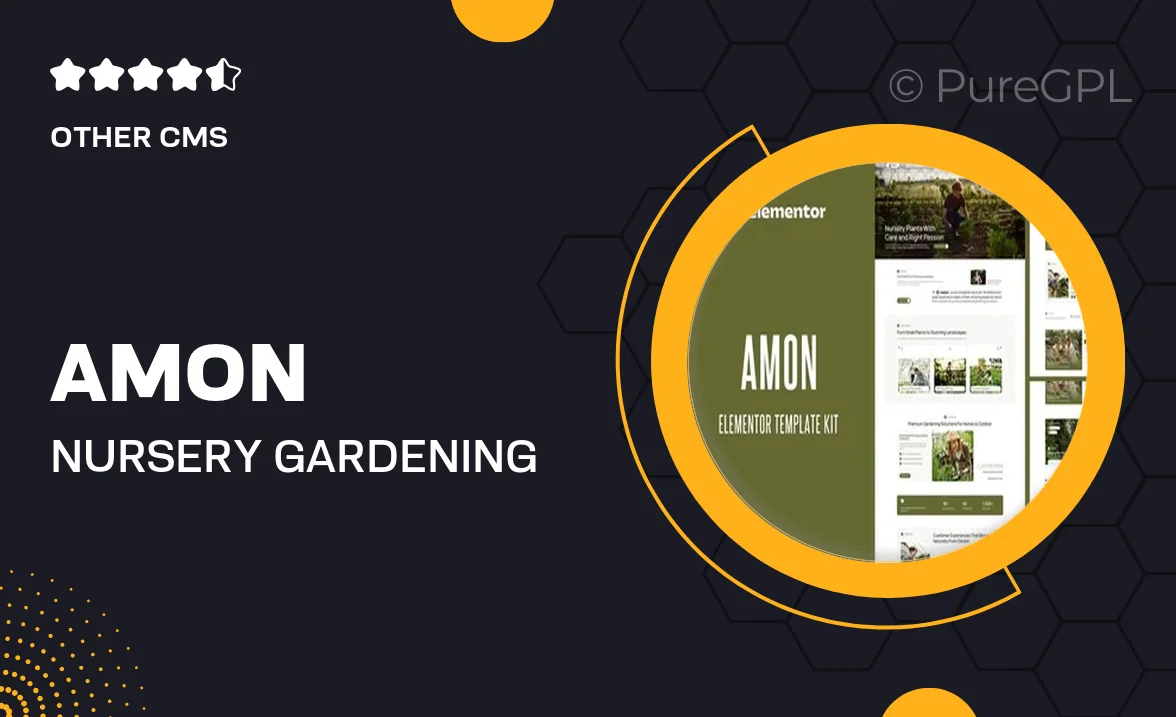 Amon – Nursery & Gardening Elementor Template Kit