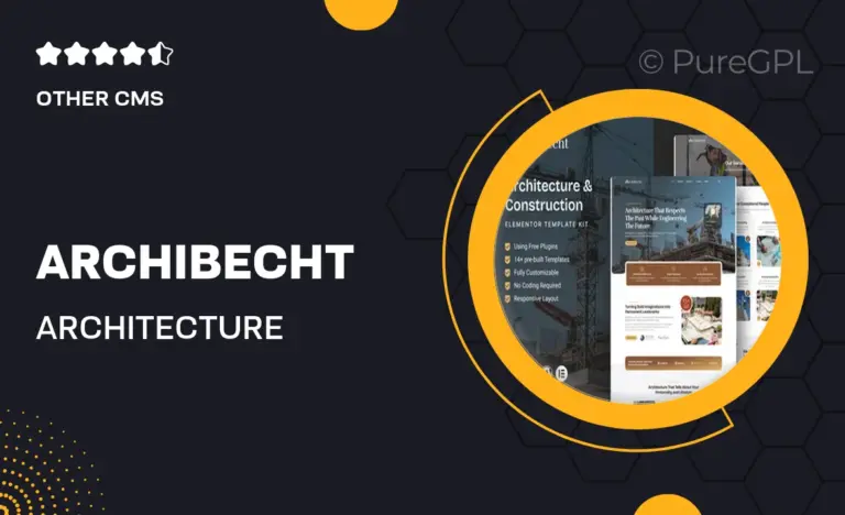 archibecht architecture construction elementor template kit