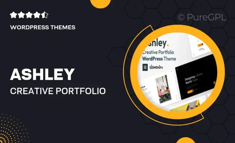 ashley creative portfolio wordpress theme