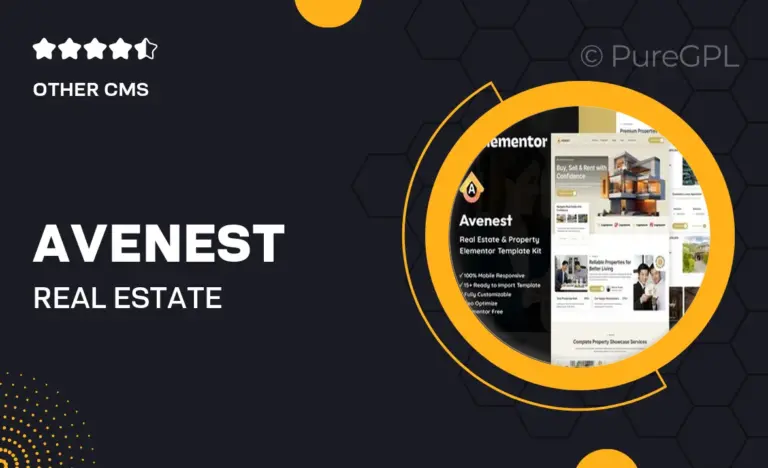 avenest real estate property showcase elementor template kit