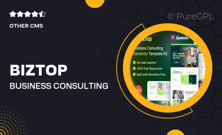 biztop business consulting elementor template kit