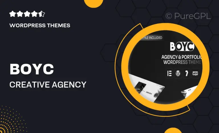 boyc creative agency portfolio wordpress theme