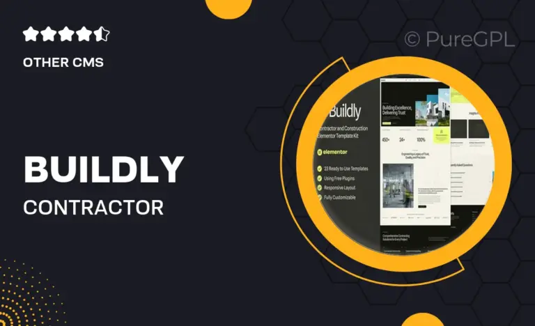 buildly contractor construction elementor template kit